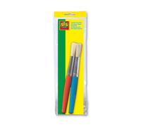 SES Creative 00399 - Jumbo Paint Brushes for Kids, 2 Pieces, Easy-Grip for Young Artists