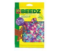 SES Creative 00725 - Iron On Beads, 1000 Mix Glitter Beads for Crafting, Fusible Beads Set