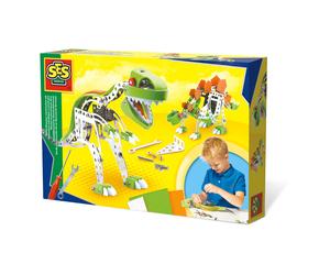 SES CREATIVE Metal Dinosaur Construction Set, Unisex, Ages Seven to Twelve Years