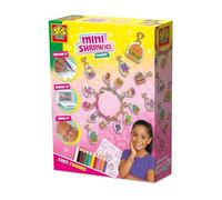 SES Creative Mini Shrinkies - Fast Foodies Charms Craft Set - Create Your Own Bracelets - DIY Friendship Jewellery Kit for Children Ages 5+