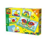 SES Creative Mosaic Peg Board Kids Jigsaw Puzzle Mushroom Nails Educational Toy