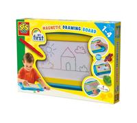 SES Creative My First Magnetic Drawing Board, 4 Colours, with Pen and Stamps, Ages 1-4 Years