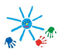 SES Creative My First Finger Paint Pots Washable Non-Toxic Hand Painting Sets