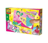 SES Creative - Squeegee Art - Scratch Art for Children - Craft Set Painting Children - With Various Cards and Colour Patterns - From 5 Years