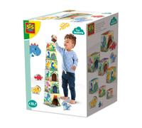 SES Creative Stacking blocks tower with dino figures | Size: 1 Pack SES Creative Multicolor 1 Pack