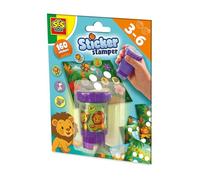 SES Creative - Sticker Stamper Jungle Animals - Kids Craft Set with 160 Animal Stickers & 6 Activity Cards - Creative Stamping Fun for Ages 3+