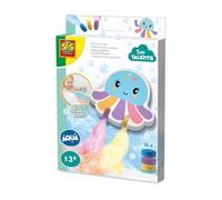 SES Creative - Tiny Talents - Bath Tablets 18 Pieces Mix Colours Squid - Bath Toy - Bath Bombs Children - Bath Colours - Cosmetically Tested - From 3 Years