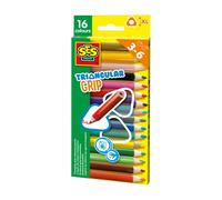 SES Creative 14692 Triangular Grip Colouring Pencils 16 Pieces