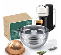 Sesama Vertuo Series Reusable Coffee Capsule Stainless Steel Compatible for VERTUO Next & VertuoPlus &Delonghi ENV135S Machine Coffee Pods Nespresso Reusable Pods Holder Only for Vertuo Next Machine