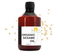 Sesame Oil Organic, Pure, 100% Natural, Cold Pressed Sesame Oil, Skin Care, Hair Care, Massage Oil, Ayurveda Massage Oil, DEODORISED - 500 ml 17.6fl oz