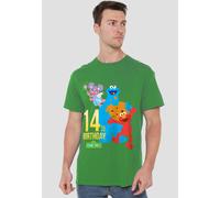 Sesame Street 14Th Birthday T Shirt, Kelly Green Sesame Street Green XL
