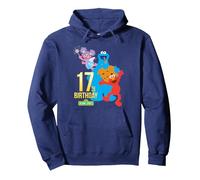 Sesame Street 17th Birthday Pullover Hoodie, Adult Unisex, Navy Blue, Medium