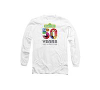 Sesame Street Sesame Street 50 Years Logo Long Sleeve T-Shirt W S White