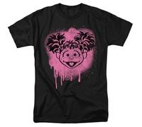 Sesame Street Abby Cadabby Graffiti Spray Face Unisex T Shirt, Black, Small