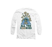 Sesame Street All The Cookies Long Sleeve T-Shirt, White Sesame Street White M