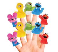 Sesame Street 10 Piece Finger Puppet Set - Party Favors Educational Bath Toys Floating Pool Toys Beach Toys Finger Toys Playtime