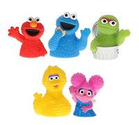 Sesame Street Bath Finger Puppets, 5 Pc - Bath Toys, Easter Basket Fillers, Easter Gifts