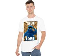 Sesame Street Beautiful Cookies Unisex T Shirt, White, Medium