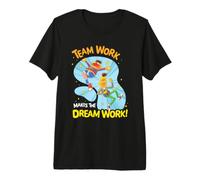 Sesame Street Bert and Ernie Team Work, Dream Work Premium T-Shirt