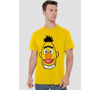 Sesame Street Bert Full Face T-Shirt, Yellow | Size: Large Sesame Street Yellow L