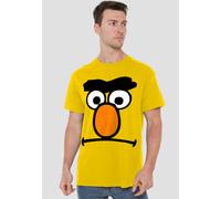 Sesame Street Bert Retro Frown Face T Shirt, Yellow Sesame Street Yellow XL