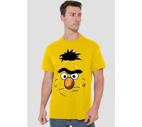 Sesame Street Bert Retro Sketch Face T Shirt, Yellow Sesame Street Yellow XXXL