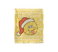 Sesame Street Big Bird Ugly Christmas Sweater Silky Touch Super Soft Throw Blanket 152 X 127 cm Sesame Street White One Size