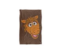 Sesame Street Big Face Buster The Horse Silky Touch Super Soft Throw Blanket | Size: Extra Large Sesame Street Multicolor Extra Large