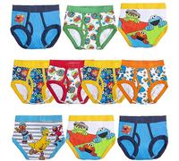 Sesame Street Boys' 100% Combed Cotton Briefs Multipacks with Favorites Like Elmo, Cookie Monster & Big Bird in 18 m, 2/3t, 4t, 18, 18