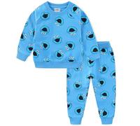 Sesame Street Boy's 2-Piece Sweatshirt and Jogger Set - blue - 4 Years
