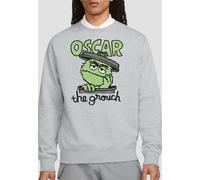 Sesame Street Canned Grouch Sweatshirt, Athletic Heather in Grey | Size: 2XL Sesame Street Grey 2XL