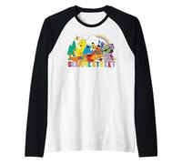 Sesame Street Character Art Good Friends Team Classic Pose Raglan Baseball Tee