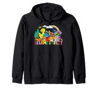 Sesame Street Character Art Good Friends Team Pose Classic Zip Hoodie