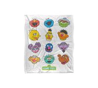 Sesame Street Character Heads Silky Touch Super Soft Throw Blanket | Size: Extra Large Sesame Street Multicolor Extra Large
