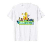 Sesame Street Character Logo T-Shirt, Men, White, 6X-Large