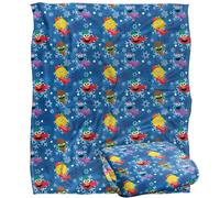 Sesame Street Character Snowflake Pattern Silky Touch Super Soft Throw Blanket 152 X 127 cm