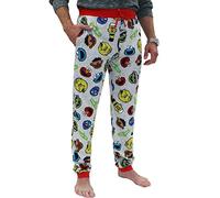 Sesame Street Characters Elmo Cookie Monster Jogger Pajama Pant, Grey, S