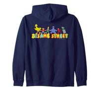 Sesame Street Characters Friends Pose Fun Cartoon 90's Retro Zip Hoodie