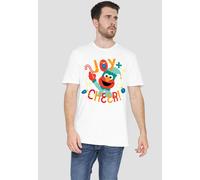 Sesame Street Christmas Joy And Cheer With Elmo T Shirt, White Sesame Street White M