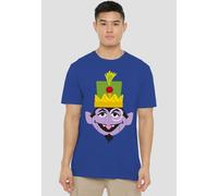 Sesame Street Christmas Nutcracker Count T-Shirt, Royal in Blue | Size: 3XL Sesame Street Blue 3XL