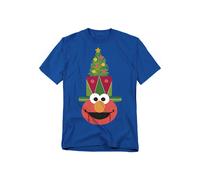 Sesame Street Christmas Nutcracker Elmo T-Shirt, Royal in Blue | Size: Medium Sesame Street Blue M