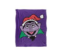 Sesame Street Christmas Santa Hat Count Von Count Face Silky Touch Super Soft Throw | Size: Extra Large Sesame Street Multicolor Extra Large