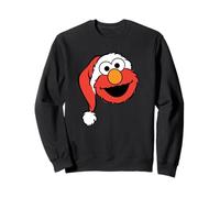 Sesame Street Christmas Santa Hat Elmo Face Sweatshirt