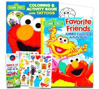 Sesame Street Coloring Book Set (2 Books - Elmo and Cookie Monster)