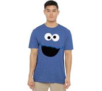 Sesame Street Cookie Face Unisex T Shirt, Royal, Medium