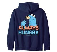 Sesame Street Cookie Monster Always Hungry Pose Classic Lol Zip Hoodie