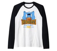Sesame Street Cookie Monster American Football Vintage Team Raglan Baseball Tee