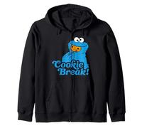 Sesame Street Cookie Monster Break Time Work Play Classic Zip Hoodie