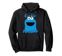 Sesame Street Cookie Monster Cartoon Crazy Big Face Retro Pullover Hoodie