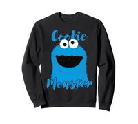 Sesame Street Cookie Monster Cartoon Crazy Big Face Retro Sweatshirt